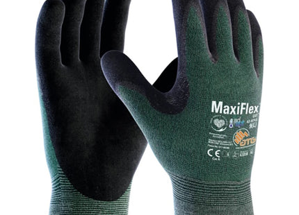ATG GUANTI MOD. MAXIFLEX CUT CON AD-APT A42-8743 COLORE NERO/VERDE
