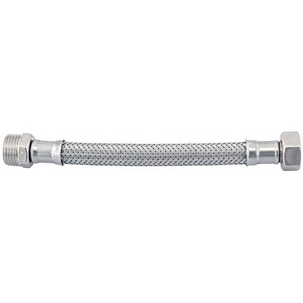 IDRO-BRIC FLESSIBILE PER ACQUA INOX AISI 304 D.MM10 ATTACCO 1/2&quot;MX1/2&quot;F