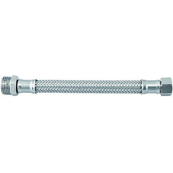 IDRO-BRIC FLESSIBILE PER ACQUA INOX AISI 304 D.MM10 ATTACCO 1/2"MX3/8"F