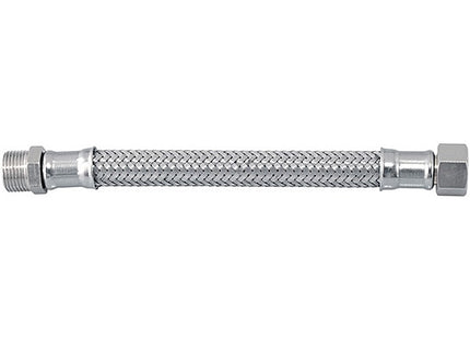 IDRO-BRIC FLESSIBILE PER ACQUA INOX AISI 304 D.MM10 ATTACCO 3/8&quot;MX3/8&quot;F