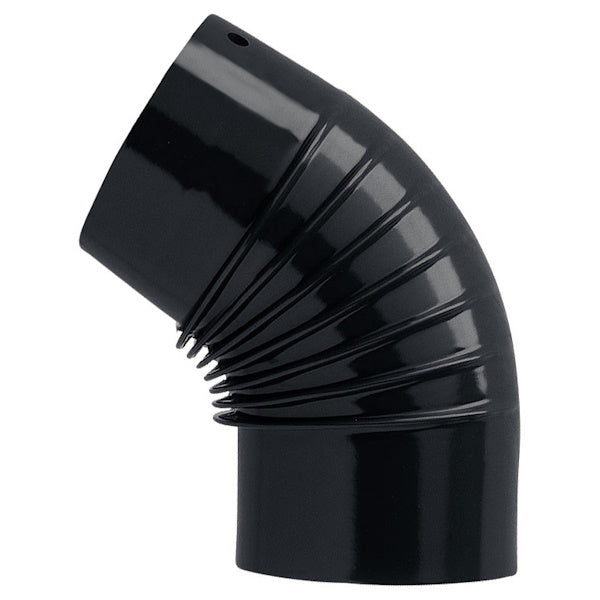 SAVE MEZZO GOMITO PER STUFE SMALTATO NERO OPACO