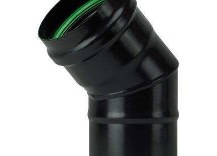 SAVE MEZZO GOMITO PER STUFE PELLETS PORCELLANATO NERO OPACO