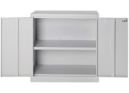 MOBILE IN METALLO MINI CON 2 ANTE E 1 PIANO COLORE GRIGIO