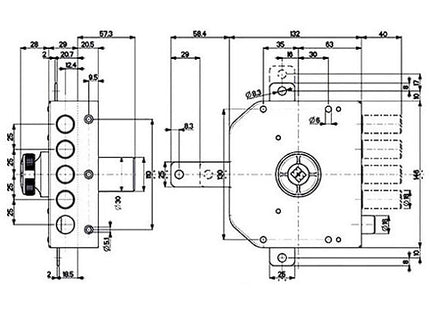 MOTTURA SERRATURA APPLICARE C10 QUINTUPLICE ENTRATA MM63 ART.30.651