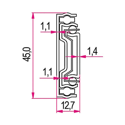 RAM GUIDE PER CASSETTI ESTRAZIONE TOTALE SOFT-SELF CLOSING KG40