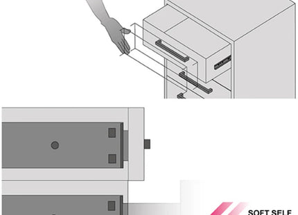 RAM GUIDE PER CASSETTI ESTRAZIONE TOTALE SOFT-SELF CLOSING KG40