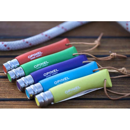 OPINEL COLTELLO AVVENTURIERO CON LACCIO LAMA INOX CM8 CON MANICO