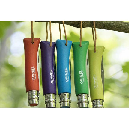 OPINEL COLTELLO AVVENTURIERO CON LACCIO LAMA INOX CM8 CON MANICO