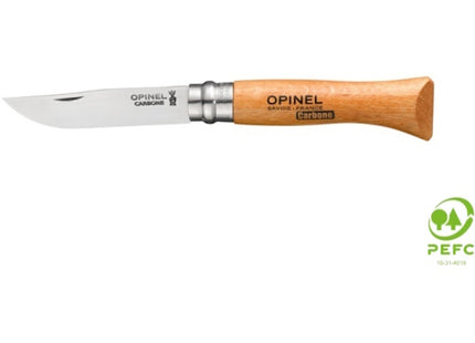 OPINEL COLTELLO CLASSICO CON MANICO IN FAGGIO LAMA AL CARBONIO