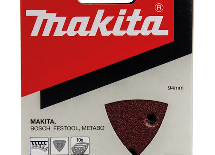 MAKITA CARTA ABRASIVA VELCRATA PERFORATA A DELTA MM 94 CONF.PZ10
