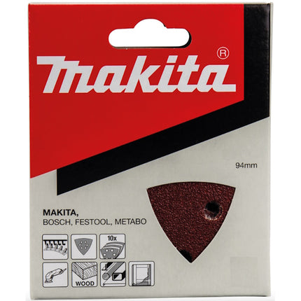 MAKITA CARTA ABRASIVA VELCRATA PERFORATA A DELTA MM 94 CONF.PZ10