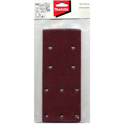 MAKITA CARTA ABRASIVA VELCRATA PERFORATA MM100X240 CONF.DA PZ10