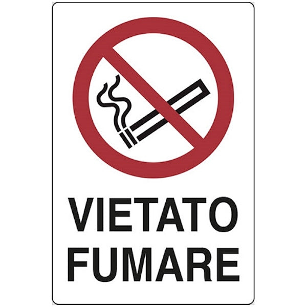 SEGNALE VIETATO FUMARE IN ALLUMINIO