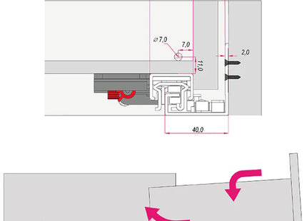 RAM GUIDE CASSETTI A SCOMPARSA SOFT-SELF CLOSING ART. Q50 KG35
