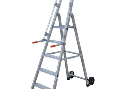 FACAL SCALA MAYORA&apos; DA LAVORO IN ALLUMINIO CON RUOTE