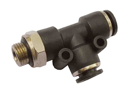 KONFIT RACCORDO A T POLIMERO NERO MASCHIO LATERALE GIREVOLE ART. RP71