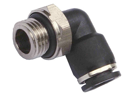 KONFIT RACCORDO GOMITO GIREVOLE IN POLIMERO NERO ART. RP72