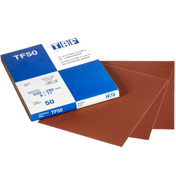 TAF TELA ABRASIVA IN FOGLI AL CORINDONE MM230X280