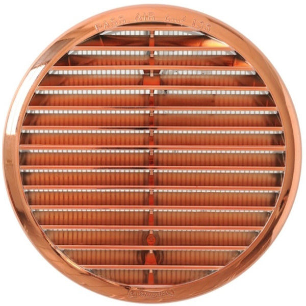 LA VENTILAZIONE GRIGLIA IN ABS TONDA CON MOLLE COLORE RAMATO