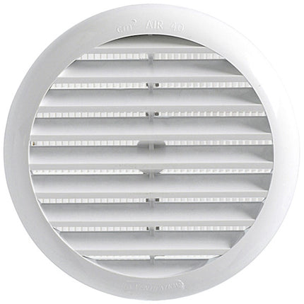 LA VENTILAZIONE GRIGLIA IN ABS TONDA CON MOLLE COLORE BIANCO