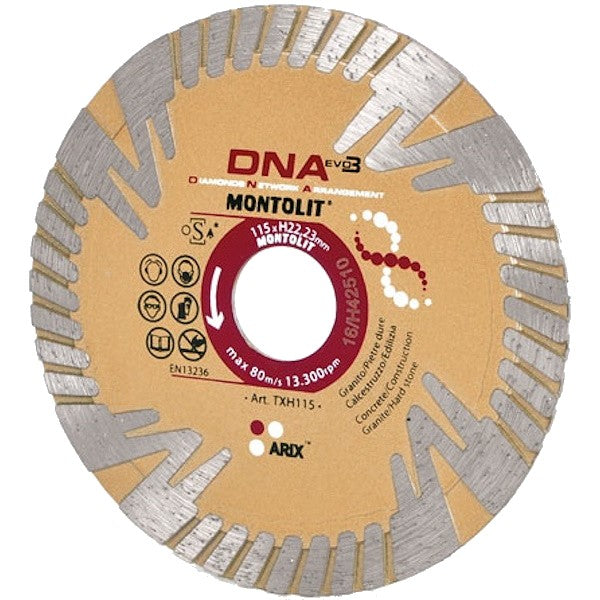 MONTOLIT DISCO DIAMANTATO PER GRANITO/PIETRE/CALCESTRUZZO MOD. TXH