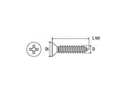 MUSTAD VITE AUTOFILETTANTE TSP PH ZINCATA BIANCA