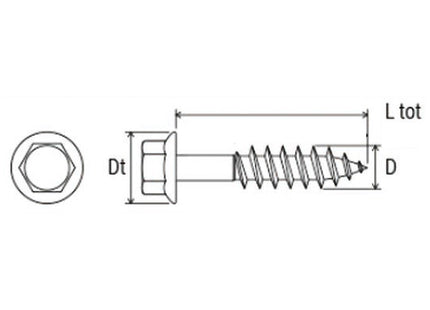 MUSTAD VITE KOVERVIT AA TE TIRAFONDO PER LEGNO CHROMITING LUBRIFICATA