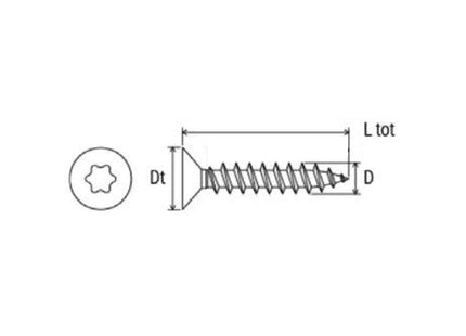 MUSTAD VITE PANELVIT UNIVERSALE TSP TX PER LEGNO CHROMITING