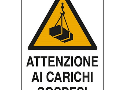 SEGNALE ATTENZIONE AI CARICHI SOSPESI IN ALLUMINIO