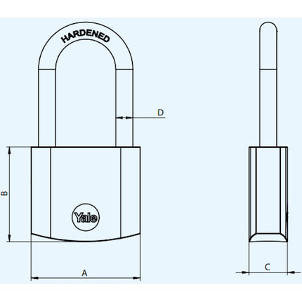 YALE LUCCHETTO OTTONE ARCO STANDARD IN BLISTER
