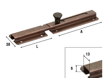 ALDEGHI ART. 215 CATENACCIO TRASVERSALE RICOPERTO BRONZATO