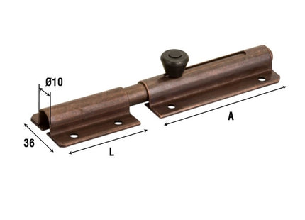 ALDEGHI ART. 216 CATENACCIO TRASVERSALE ASTA TONDA BRONZATO