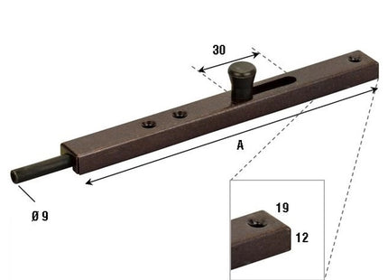 ALDEGHI ART. 231 CATENACCIO VERTICALE CON FORI BRONZATO