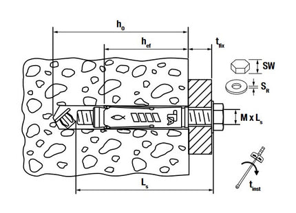 FISCHER  TASSELLI IN ACCIAIO CON VITE TA S/K IN BLISTER