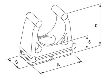 FISCHER BLISTER FISSATUBI A SCATTO IN NYLON CON VITI E TASSELLI FT