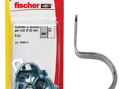 FISCHER BLISTER GAFFETTE IN ACCIAIO PER TUBI