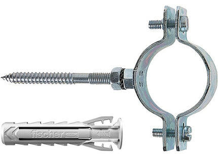 FISCHER COLLARE PESANTE IN ACCIAIO ZINCATO CON VITE E TASSELLO CPT