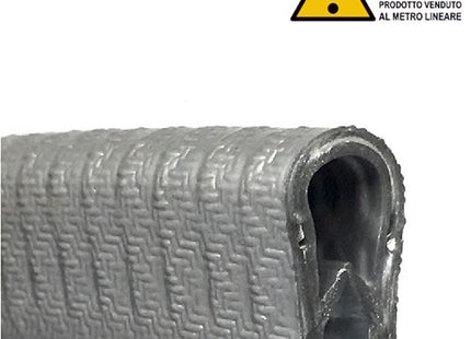 PROFILO ARMATO A U IN PVC GRIGIO MM10X13,5 CON INSERTO METALLICO AL MTL