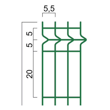 CAVATORTA PANNELLO PANOPLAX MAGLIA MM200X55 FILO MM4 COLORE VERDE