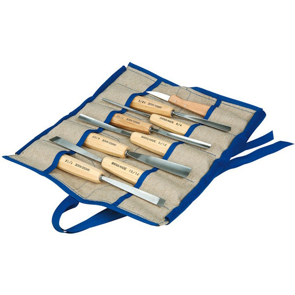 PFEIL SET DI 8 SGORBIE PER LEGNO IN ASTUCCIO