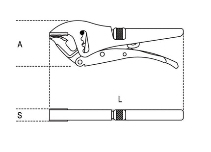 BETA  1056 PINZA REGOLABILE AUTOBLOCCANTE PER FRIGORISTI MM195