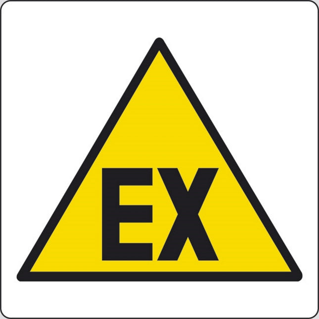 SEGNALE EX (AREA IN CUI PUO' FORMARE UNA ATMOS...)IN ALLUMINIO MM120X120