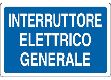 SEGNALE INTERRUTTORE ELETTRICO GENERALE IN ALLUMINIO MM300X200