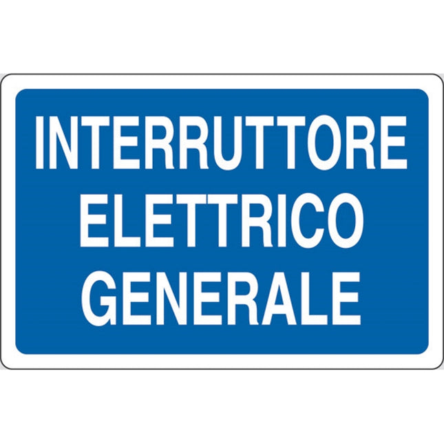SEGNALE INTERRUTTORE ELETTRICO GENERALE IN ALLUMINIO MM300X200