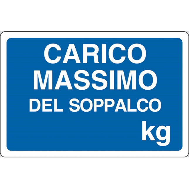 SEGNALE CARICO MASSIMO DEL SOPPALCO KG ADESIVO MM120X 80
