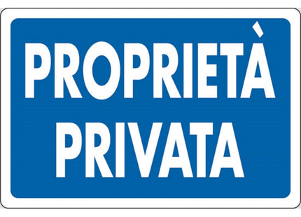 SEGNALE PROPRIETA' PRIVATA IN ALLUMINIO MM300X200*