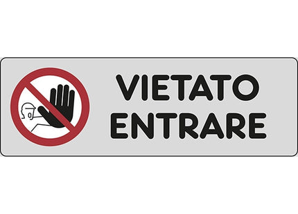 SEGNALE VIETATO ENTRARE ADESIVO MM150X 50