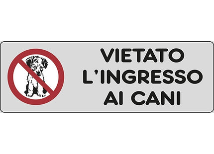SEGNALE VIETATO L'INGRESSO AI CANI ADESIVO MM150X 50