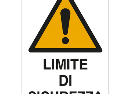 SEGNALE LIMITE DI SICUREZZA IN ALLUMINIO MM300X200