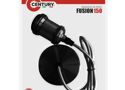 CENTURY SOSPENSIONE DA INTERNO FUSION 150 NERO PERLA ATTACCO E27